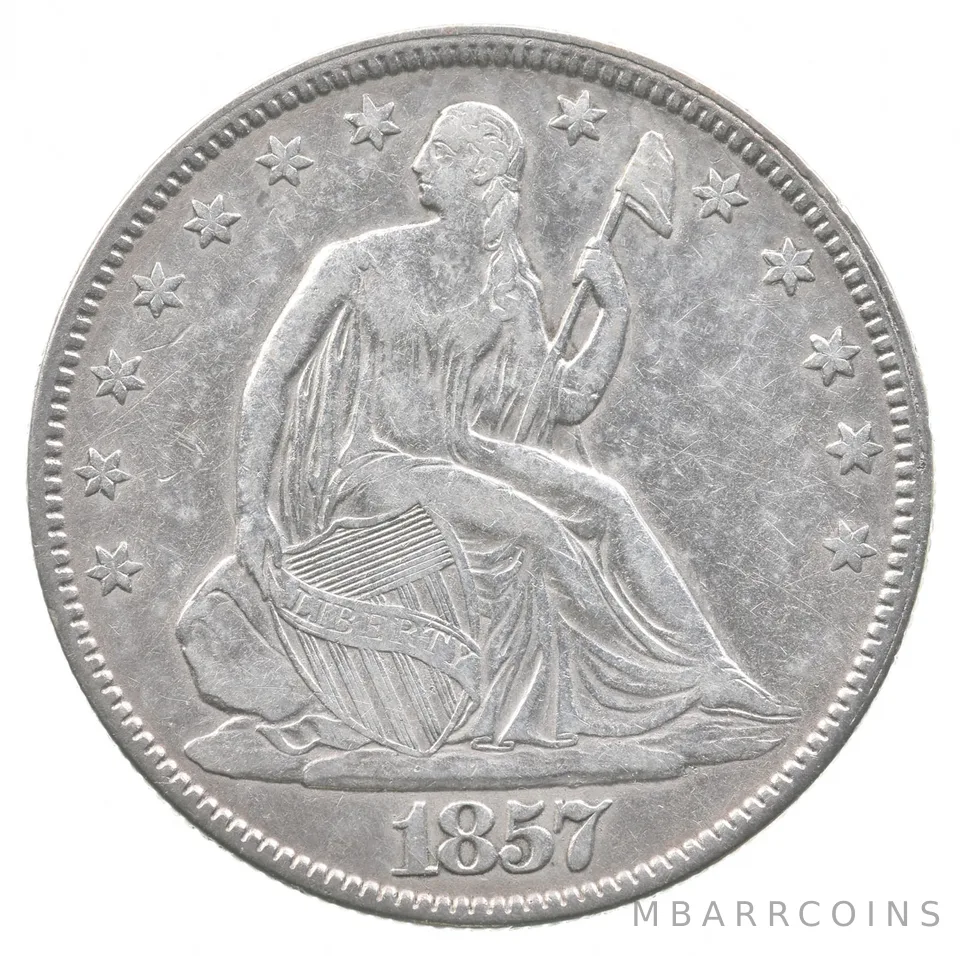 1857 Seated Liberty Half Dollar *6095