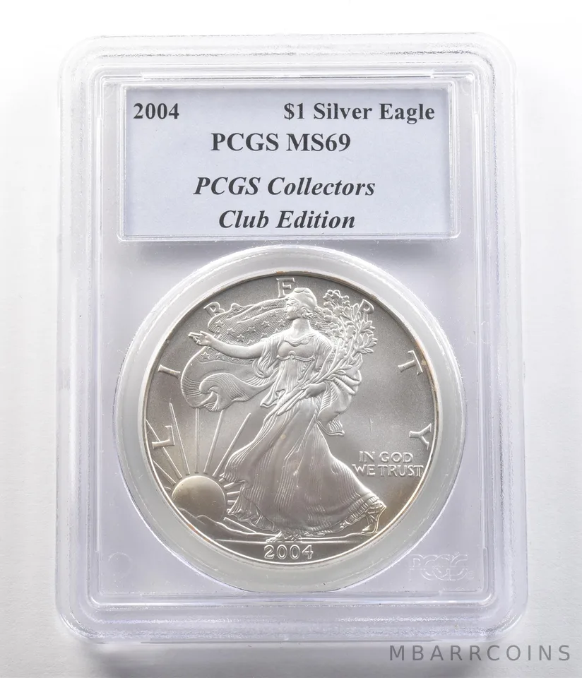 2004 American Silver Eagle Collectors Club Edition MS69 PCGS *4735