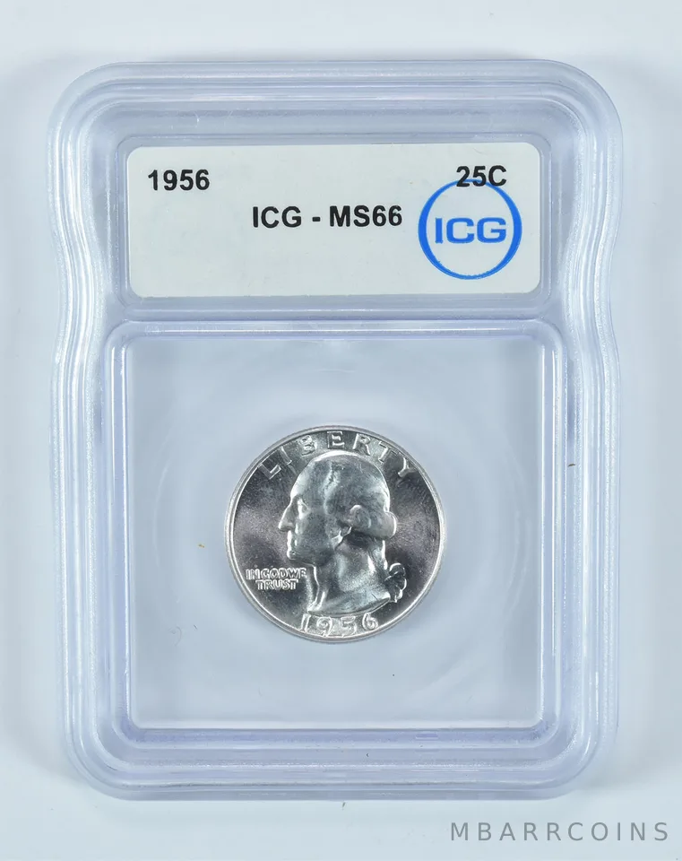 1956 Washington Quarter MS66 ICG