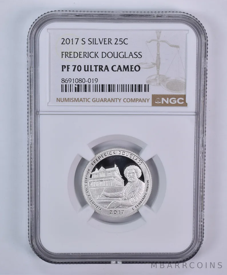 2017-S Washington Quarter ATB Silver Frederick Douglass PF70 UCAM NGC