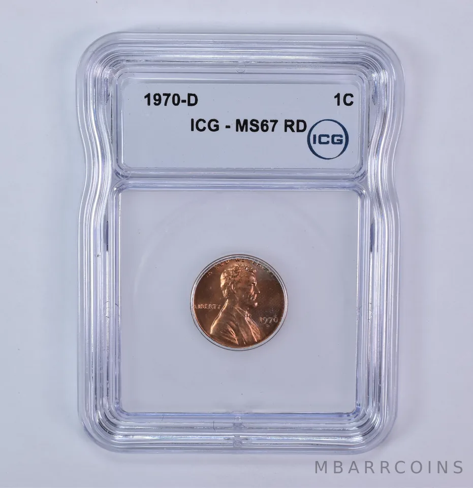 1970-D Lincoln Memorial Cent MS67 RD ICG