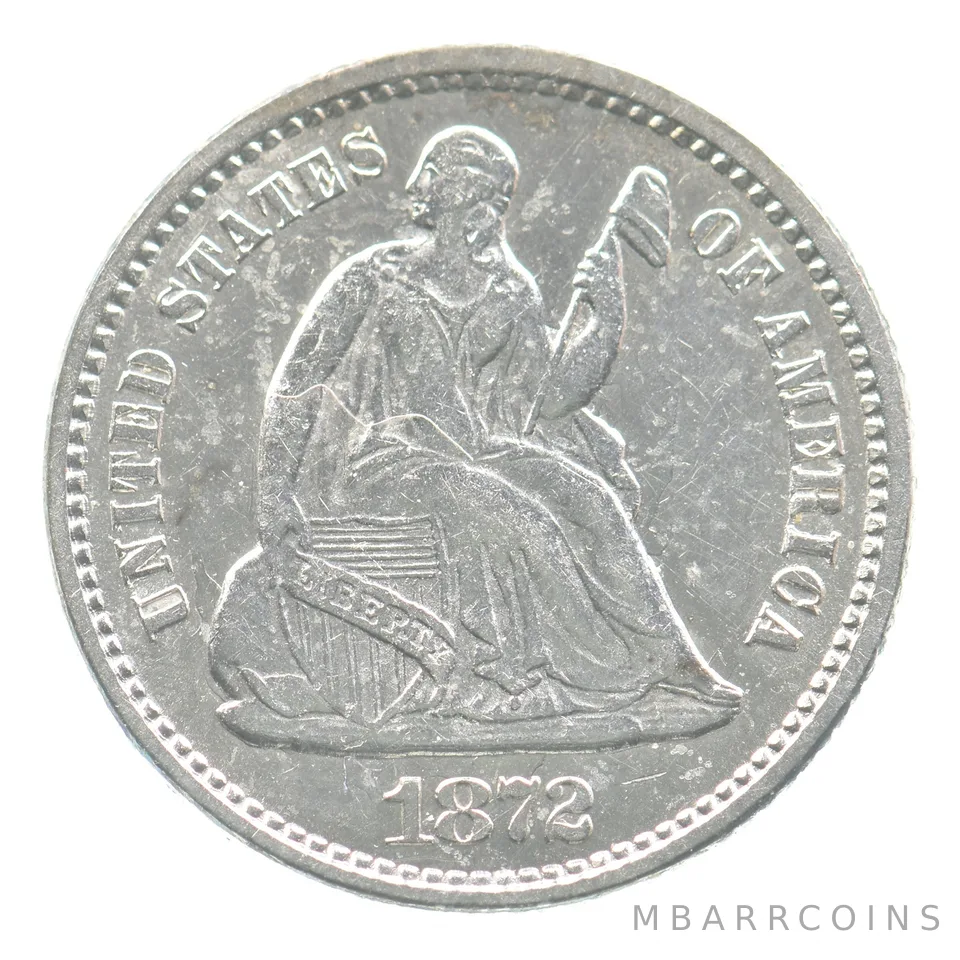 1872 Seated Liberty Half Dime *3491