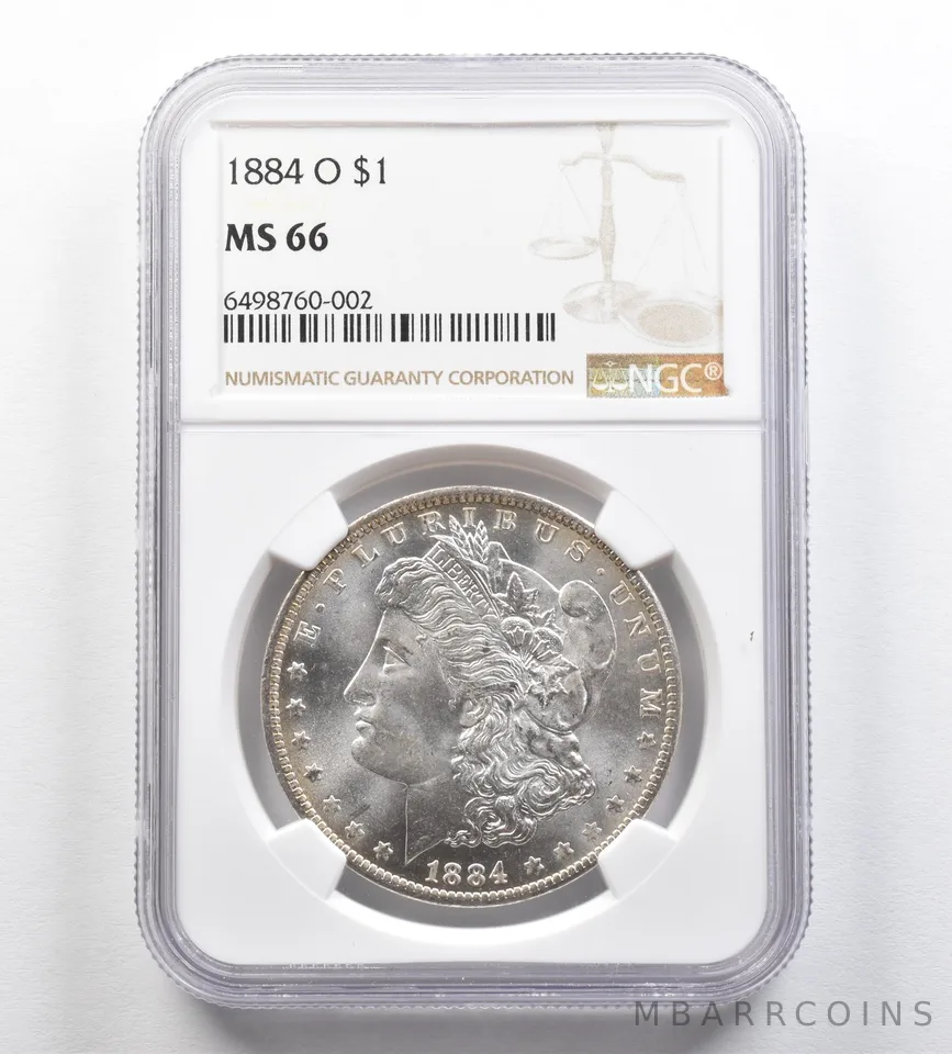1884-O Morgan Silver Dollar MS66 NGC *0396