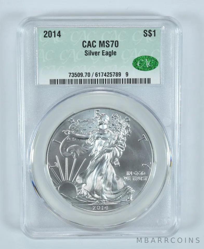 2014 American Silver Eagle MS70 CAC CACg