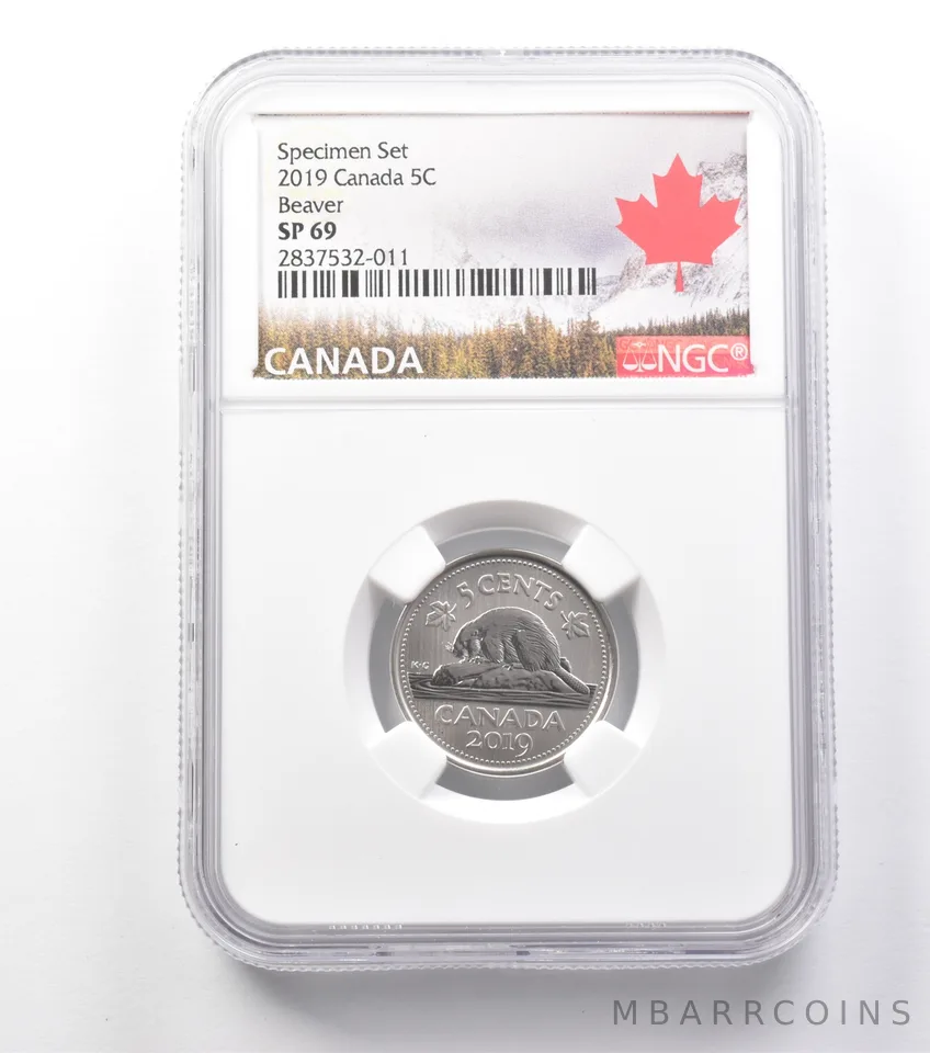 2019 Canada 5 Cents Specimen Set Beaver SP69 NGC a9903