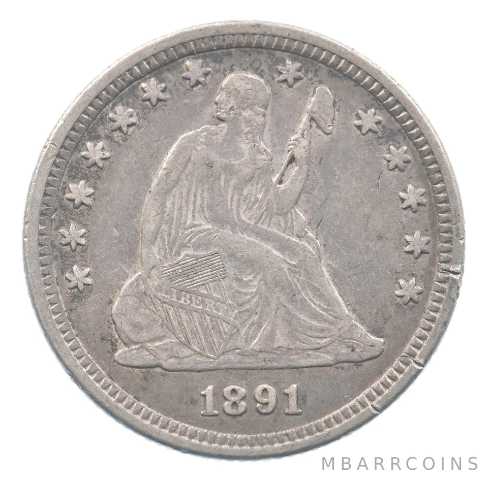 1891 Seated Liberty Quarter *2579