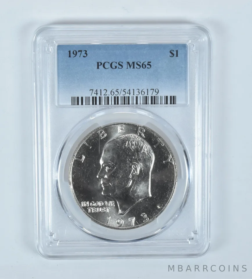 1973 Eisenhower $1 MS65 PCGS Blue Label