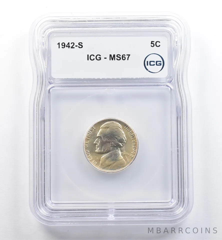 1942-S Jefferson Nickel MS67 ICG *6416