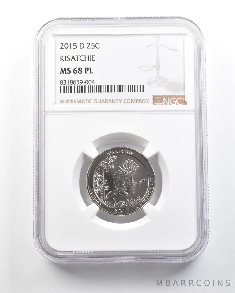 2015-D Washington Quarter Kisatchie America The Beautiful MS68 PL NGC