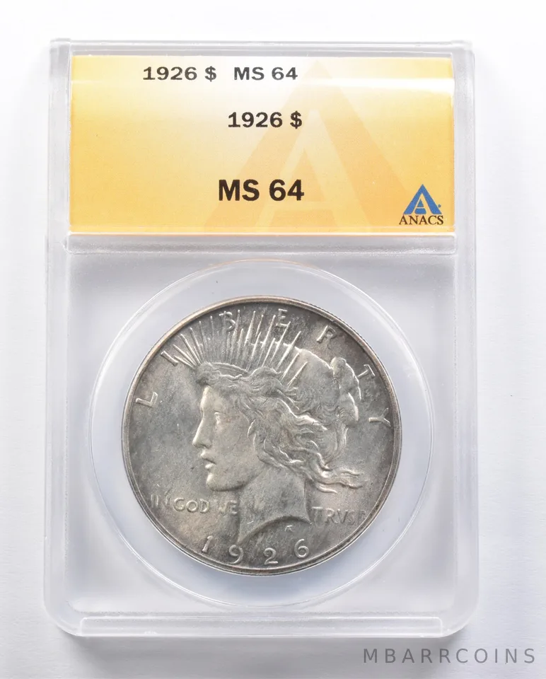 1926 Peace Silver Dollar MS64 ANACS a6375
