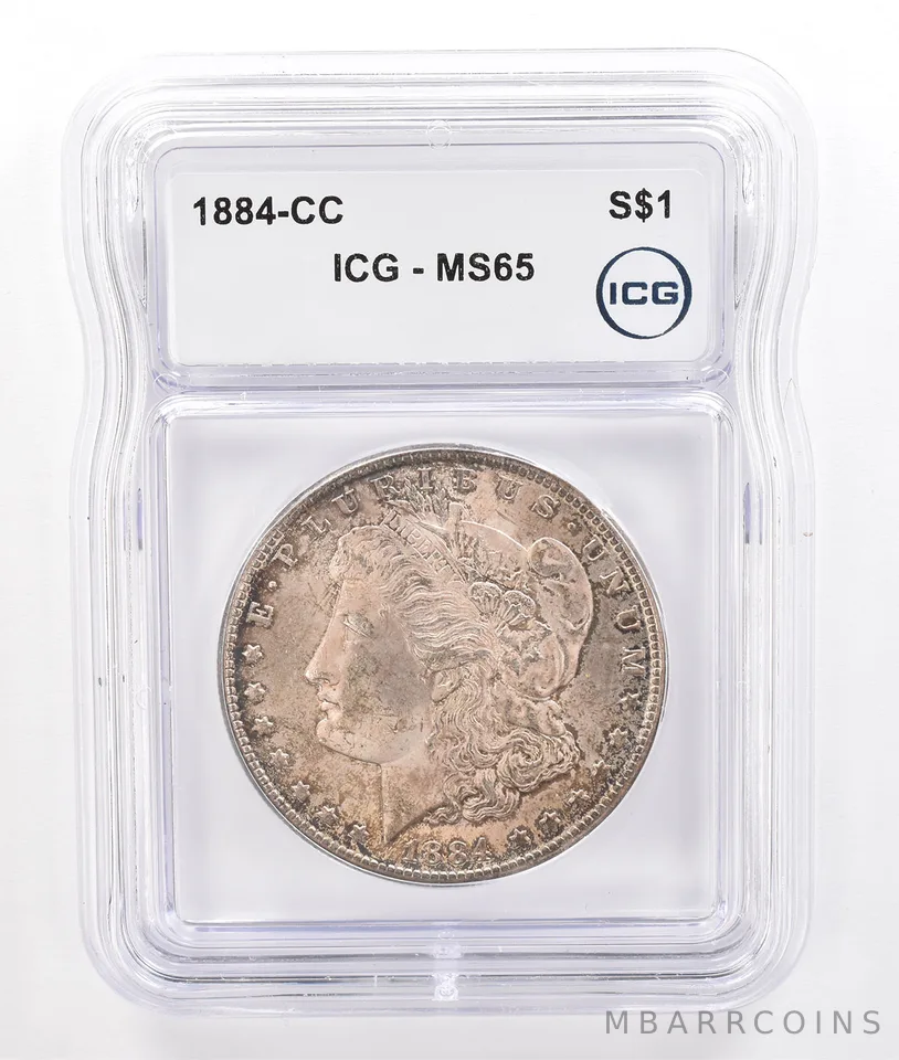 1884-CC Morgan Silver Dollar MS65 ICG Beautiful Tone *7210
