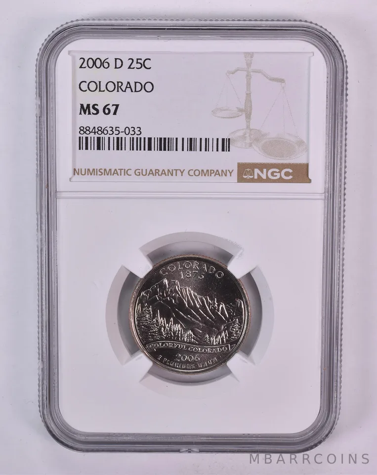 2006-D Washington State Quarter Colorado MS67 NGC Brown Label