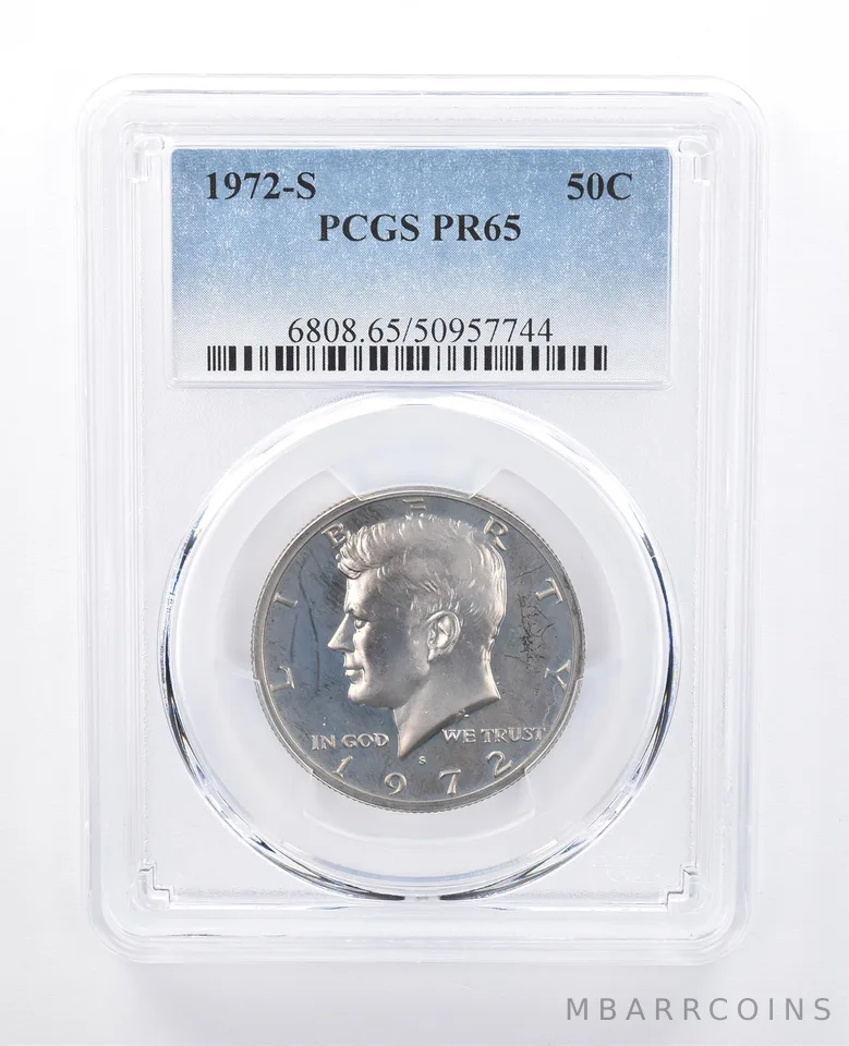 1972-S Kennedy Half Dollar PR65 PCGS Beautiful Tone *8136