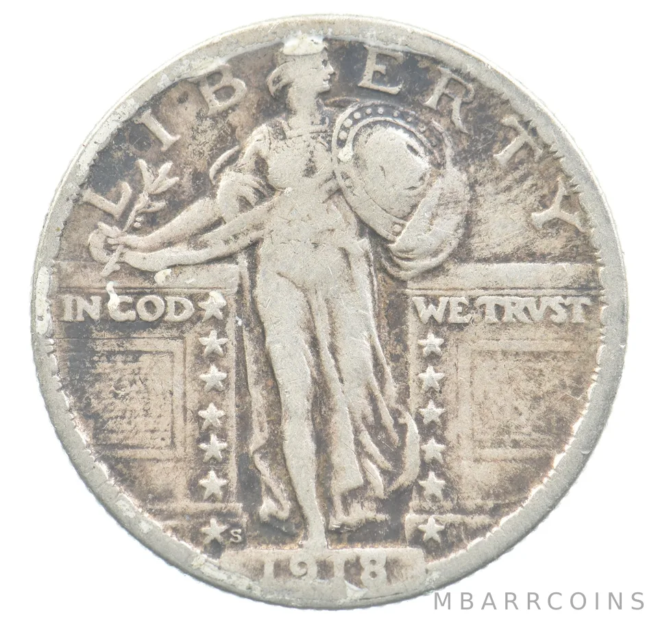 1918-S Standing Liberty Quarter *0058