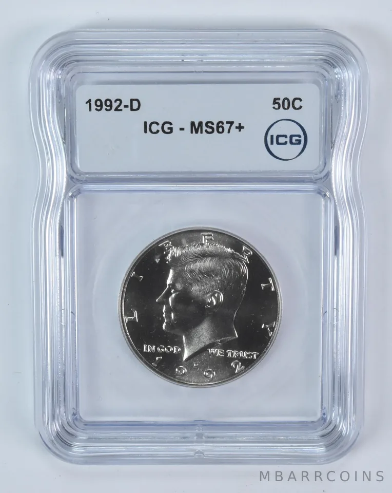 1992-D Kennedy Half Dollar MS67+ ICG