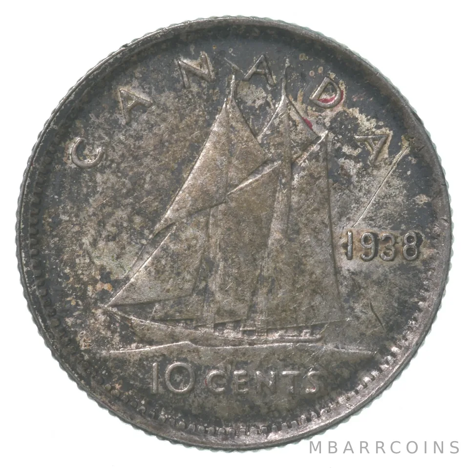 1938 Canada 10 Cents a8437