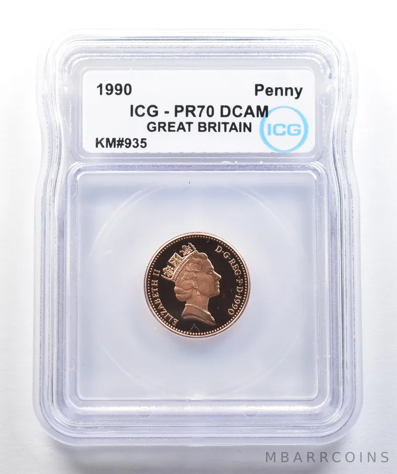 1990 Great Britain Penny KM#935 PR70 DCAM ICG *7821