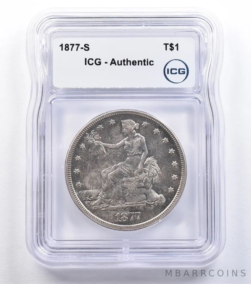 1877-S Seated Liberty Trade Dollar Authentic ICG *2184