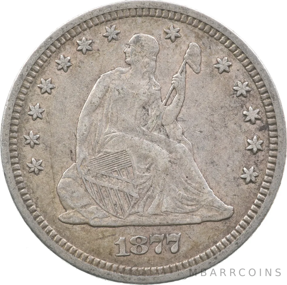 1877-S Seated Liberty Quarter a5522