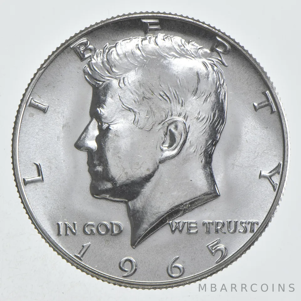 1965 Kennedy Half Dollar SMS Finish 40% Silver
