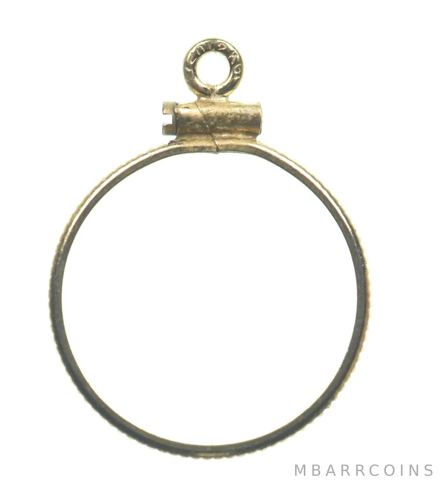 12k 0.6 Gram Gold Filled 15.5mm Coin Bezel Pendant Frame Edge *4944