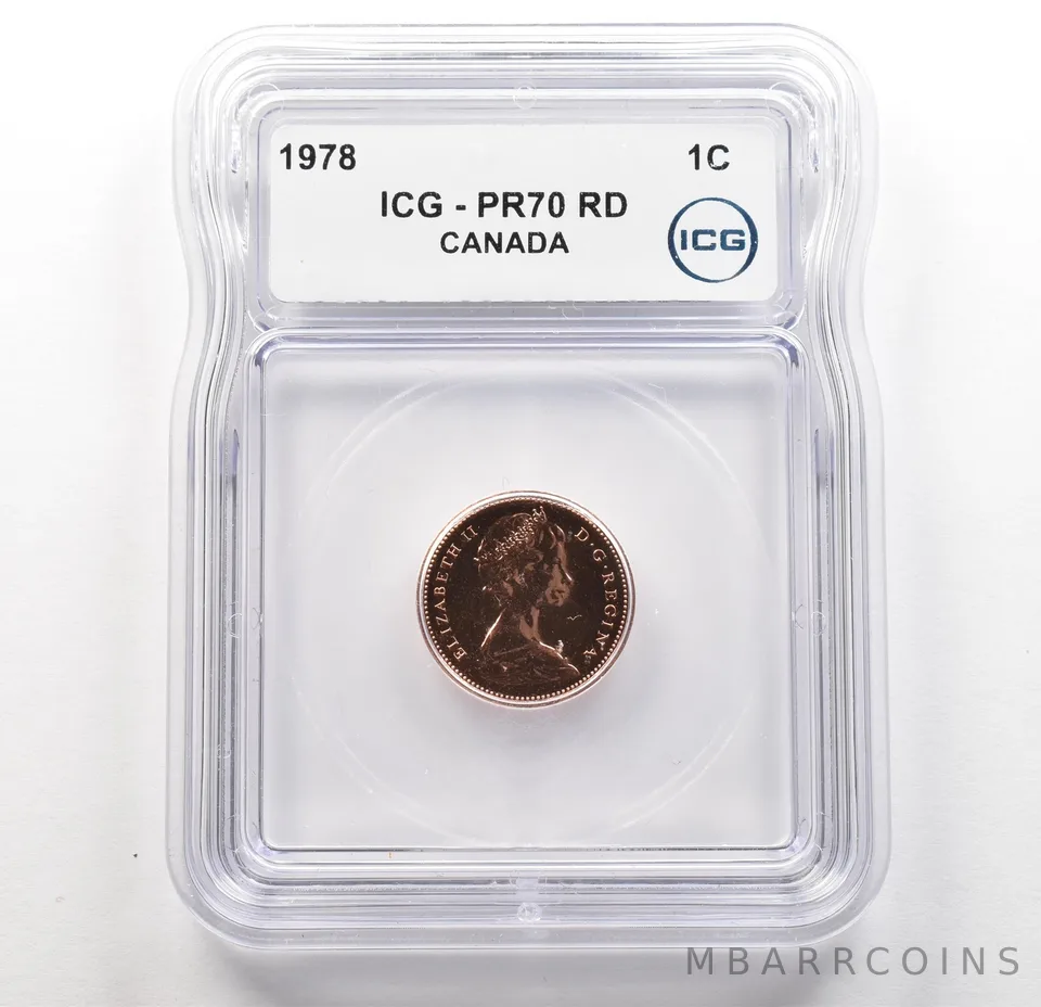 1978 Canada 1 Cent PR70 RD ICG *6203