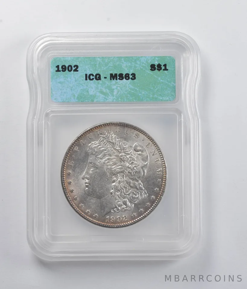 MS63 1902 Morgan Silver Dollar ICG a5888