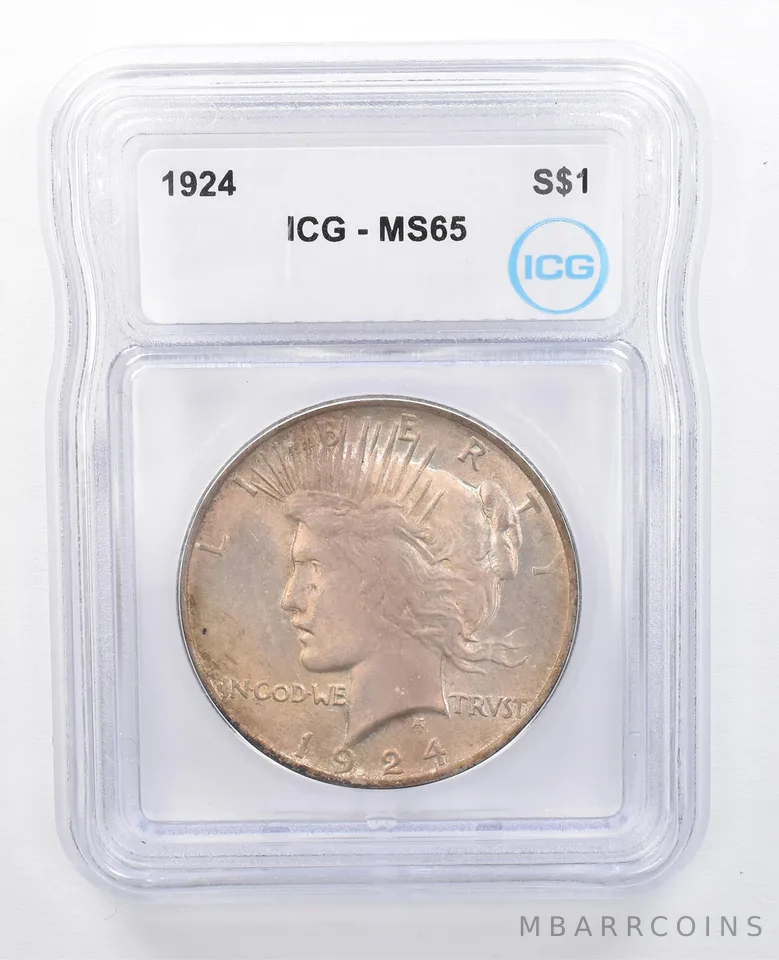 1924 Peace Silver Dollar MS65 ICG Beautiful Tone *7608