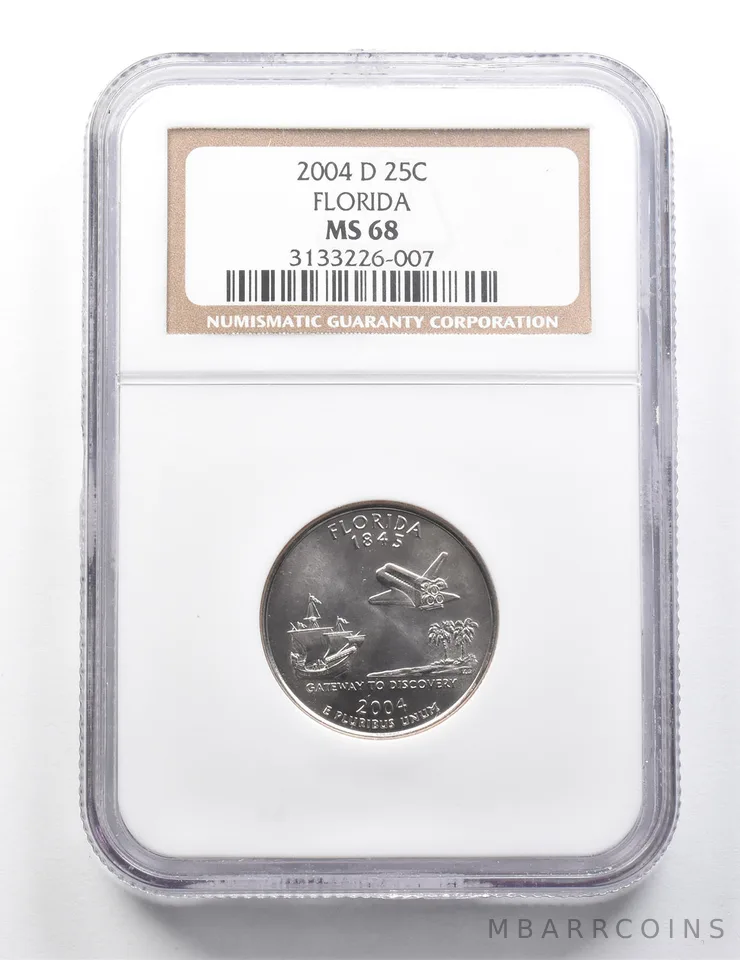 2004-D Washington State Quarter Florida MS68 NGC a9388