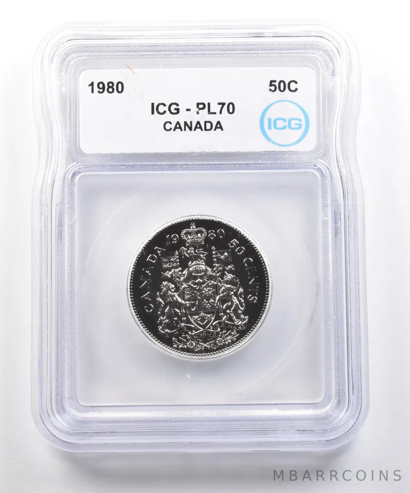 1980 Canada 50 Cents PL70 ICG *6187