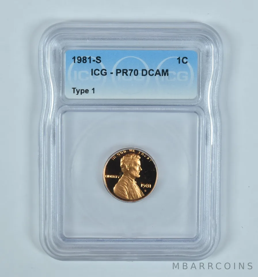 1981-S Lincoln Memorial Cent Type 1 PR70 DCAM ICG