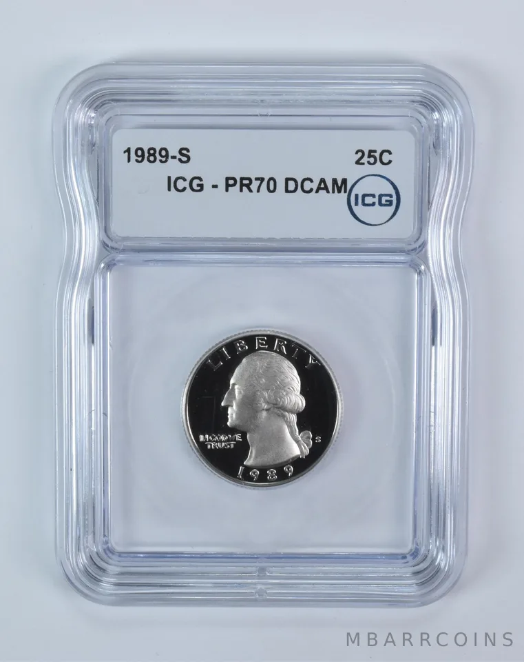 1989-S Washington Quarter PR70 DCAM ICG