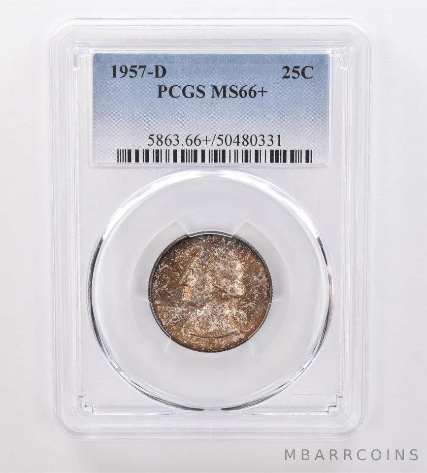 1957-D Washington Quarter MS66+ PCGS Beautiful Tone *9947