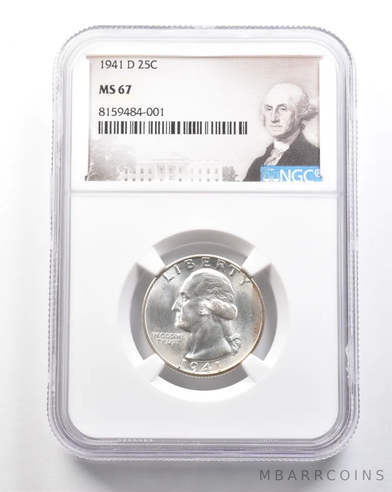 1941-D Washington Quarter MS67 NGC *7441