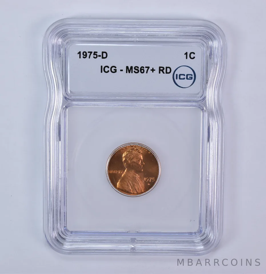 1975-D Lincoln Memorial Cent MS67+ RD ICG