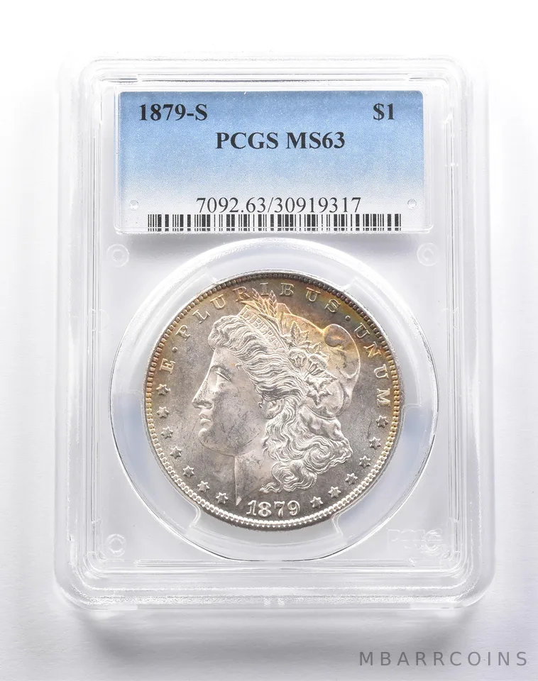 MS63 1879-S Morgan Silver Dollar PCGS a3769