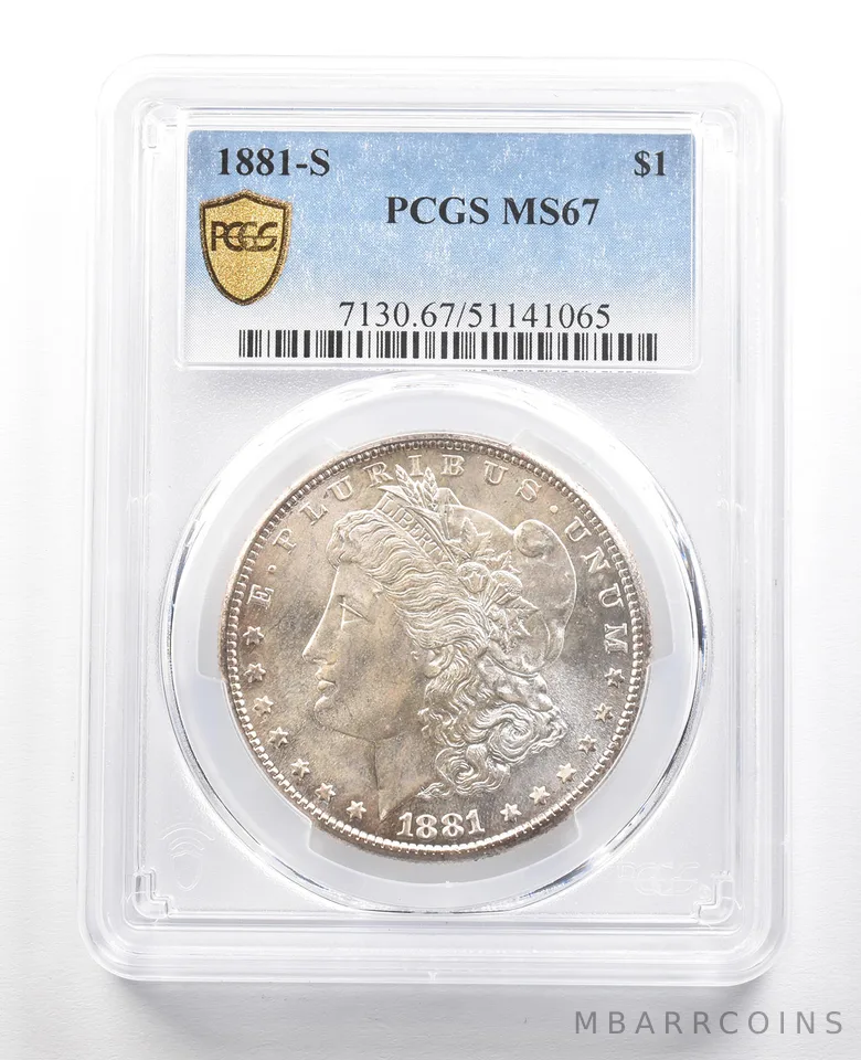 1881-S Morgan Silver Dollar MS67 PCGS *6630