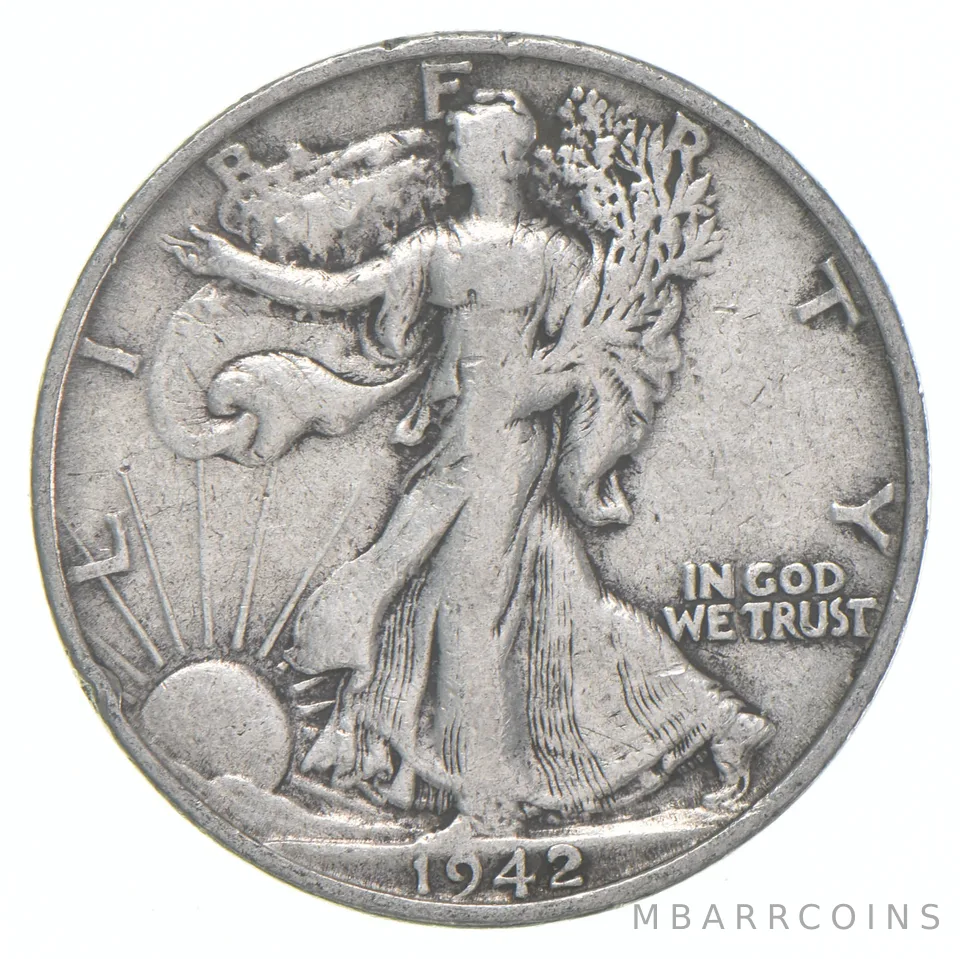1942-S XF Walking Liberty Half Dollar 90% Silver