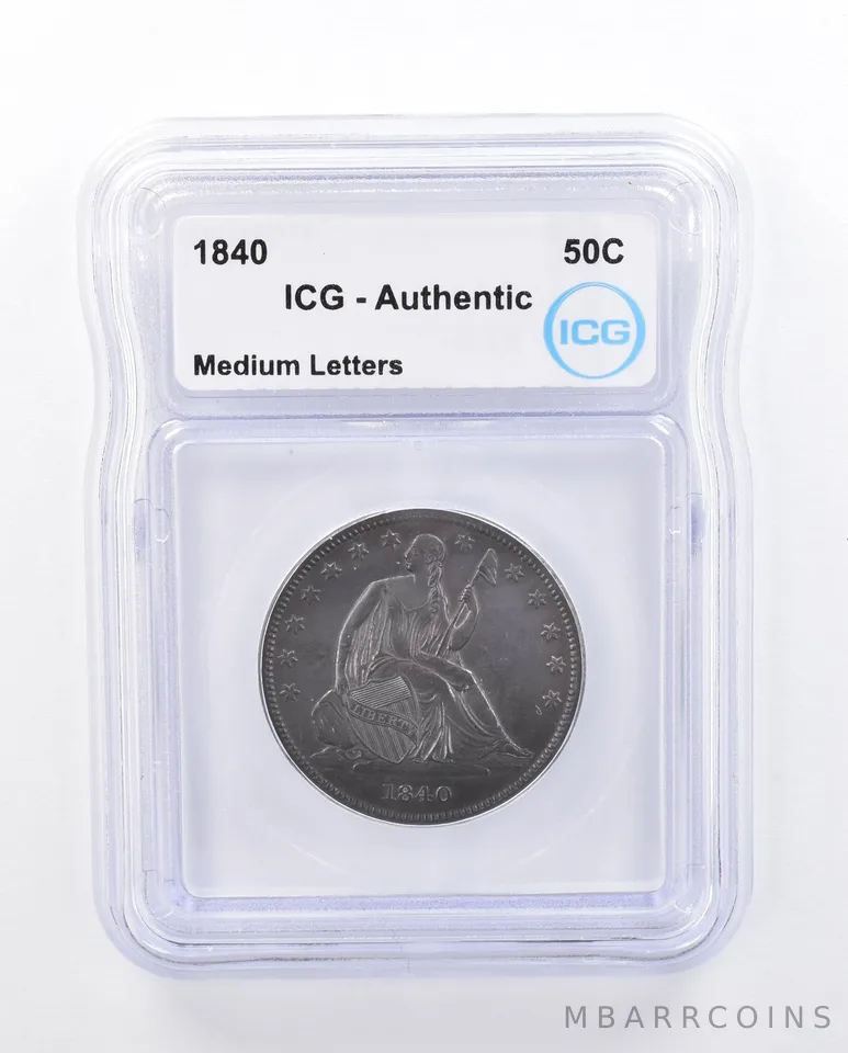 1840 Seated Liberty Half Dollar Authentic ICG Beautiful Tone *2442