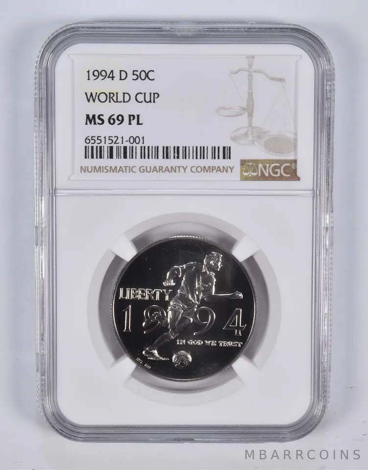 MS69 PL 1994-D World Cup Tournament Commemorative Half Dollar NGC a2383