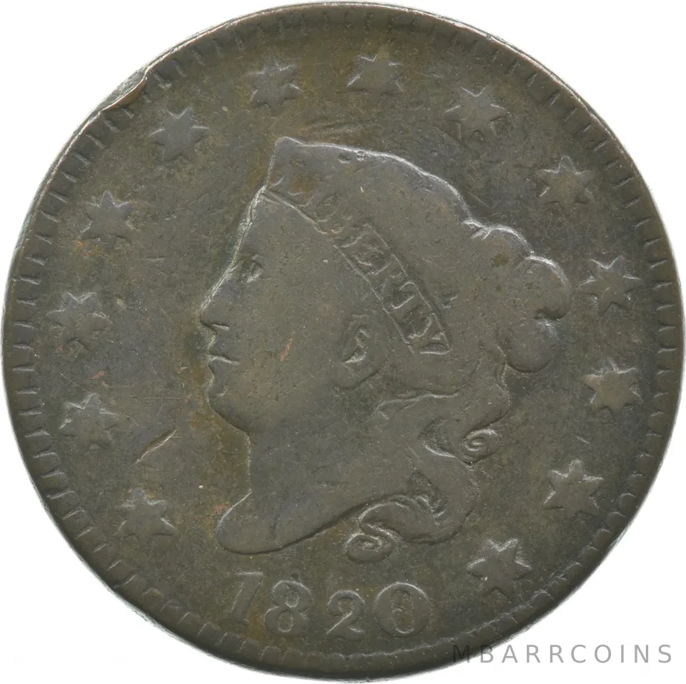 1820 Matron Head Large Cent a2357
