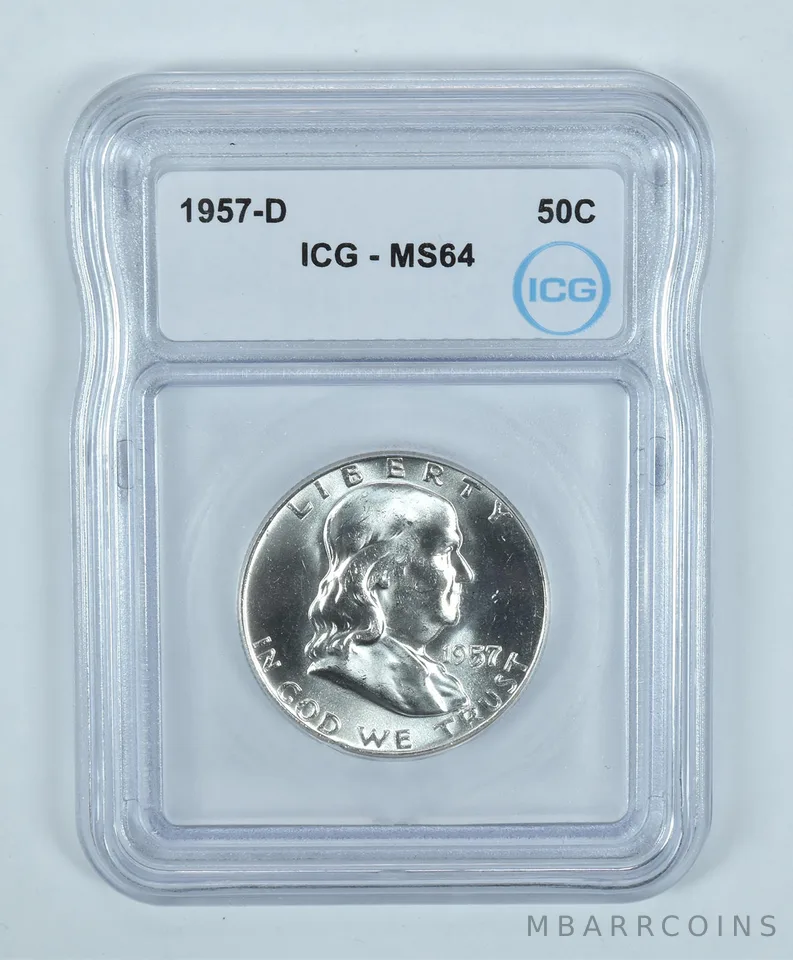 1957-D Franklin Half Dollar MS64 ICG