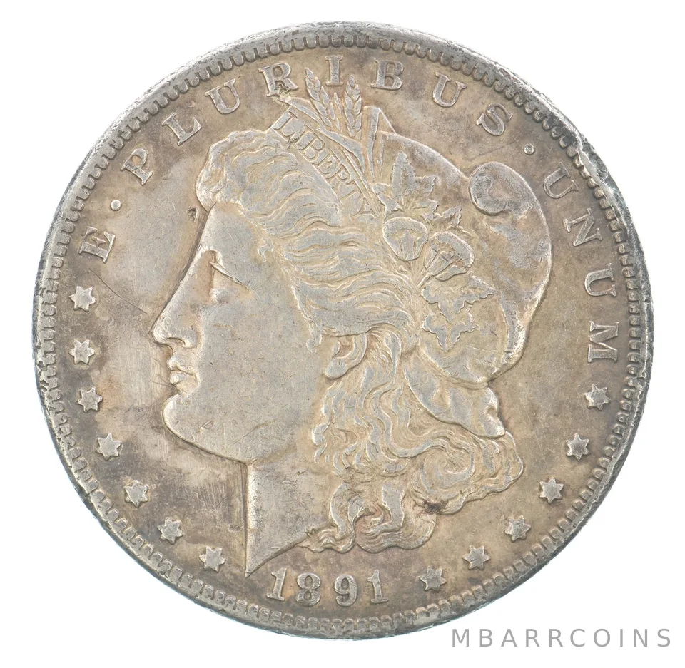 1891-CC Morgan Silver Dollar Beautiful Tone *3193