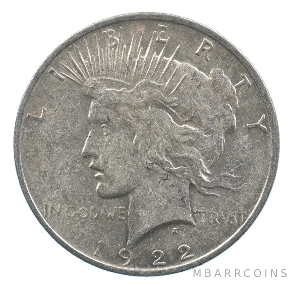 Early - 1922 Peace Silver Dollar - 90% US Coin *451