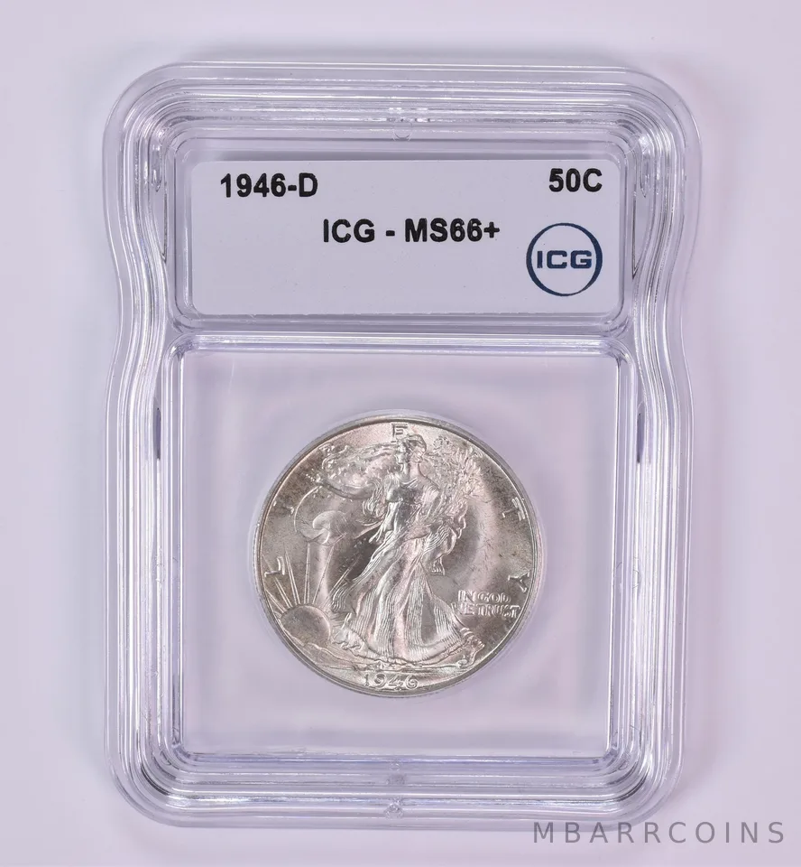 1946-D Walking Liberty Half Dollar MS66+ ICG *1795