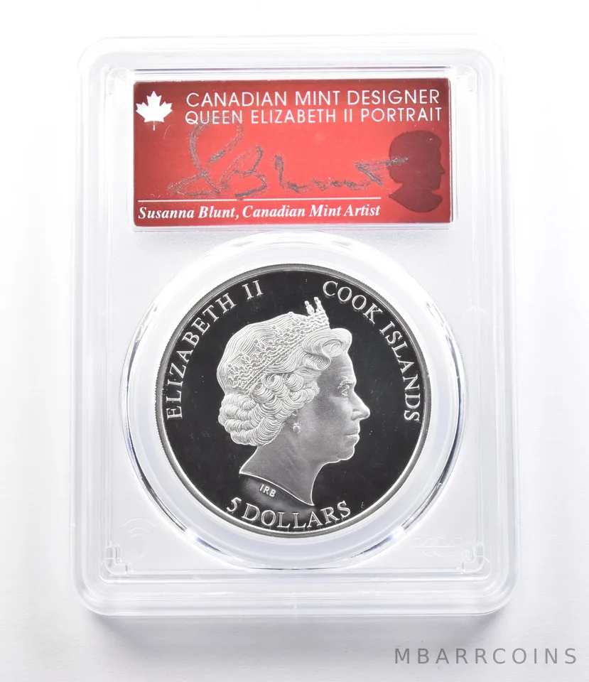 2022 Cook Islands $5 Silver Queen Elizabeth In Memoriam Blunt PR70 PCGS *2659