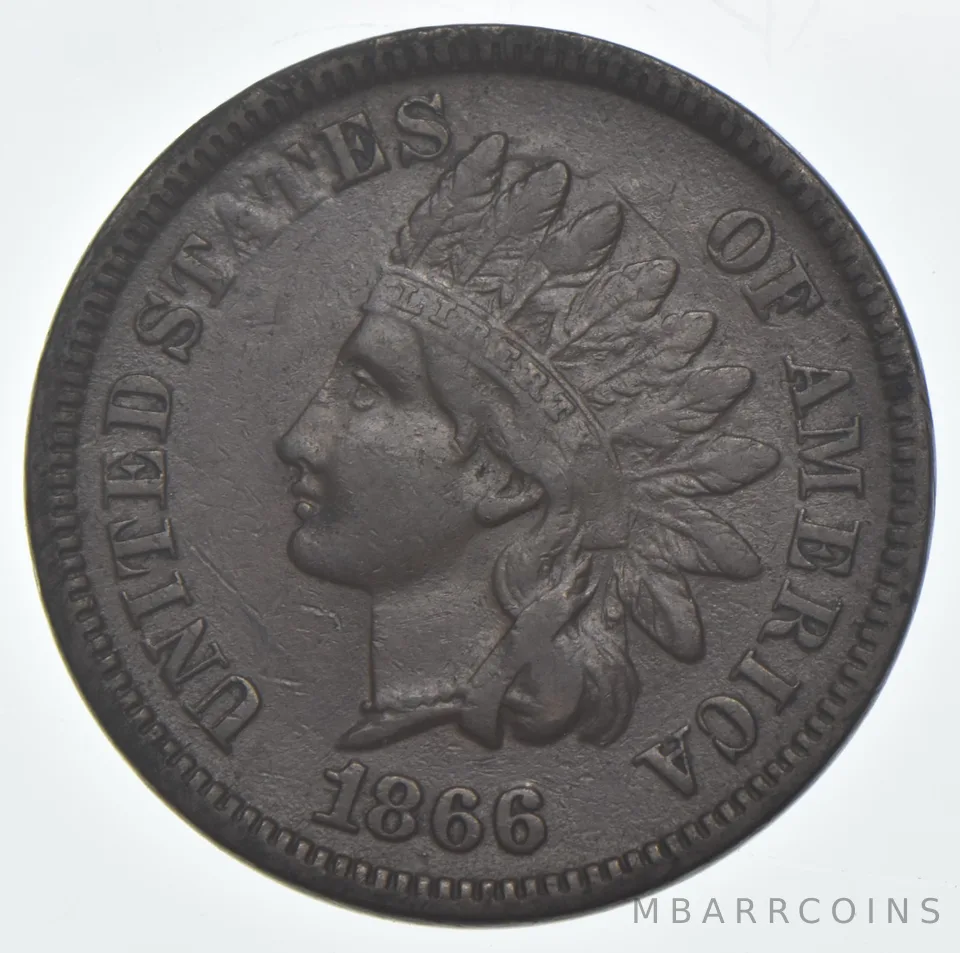1866 Indian Head Cent - RPD 6 a8391