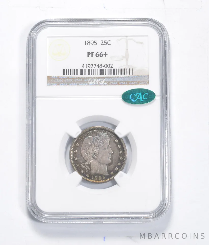 PF66+ 1895 Barber Quarter - CAC - Graded NGC *0143
