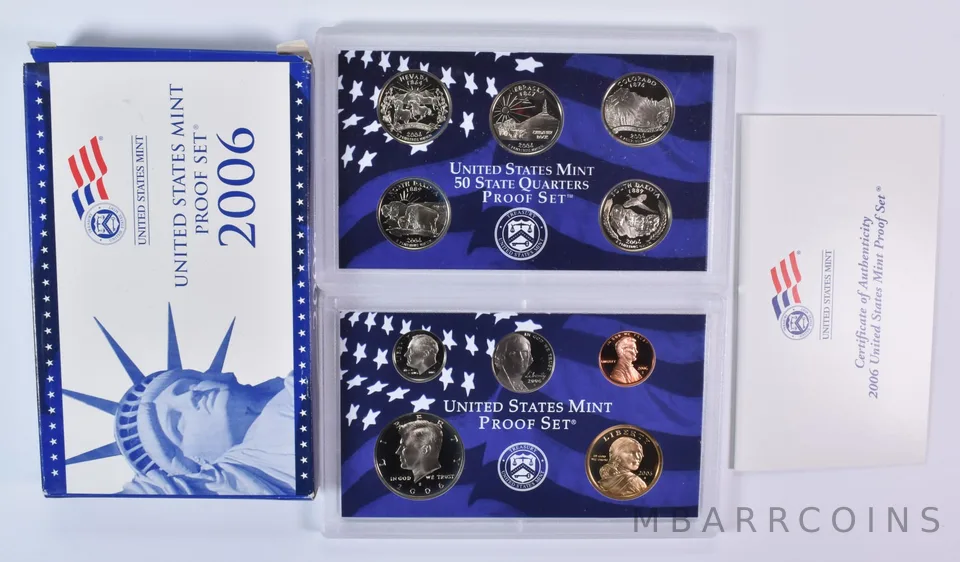 2006 Proof Set with Original Box and COA (10 coins)