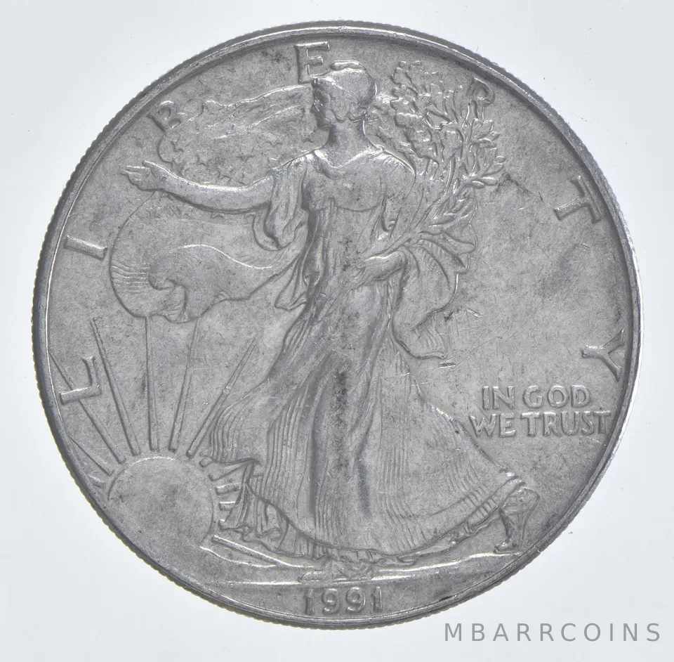Better Date 1991 American Silver Eagle 1 Troy Oz .999 Fine Silver *024